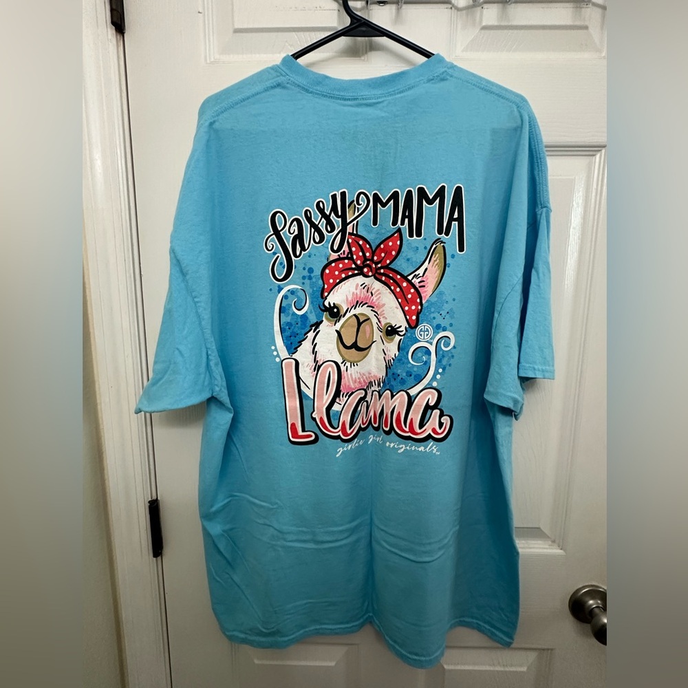 Plus Jersey knit 100% cotton Sassy Mama Llama T-Shirt oversized fit size XXL